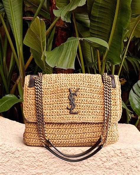 ysl raffia bag replica|ysl shoulder bag with chain.